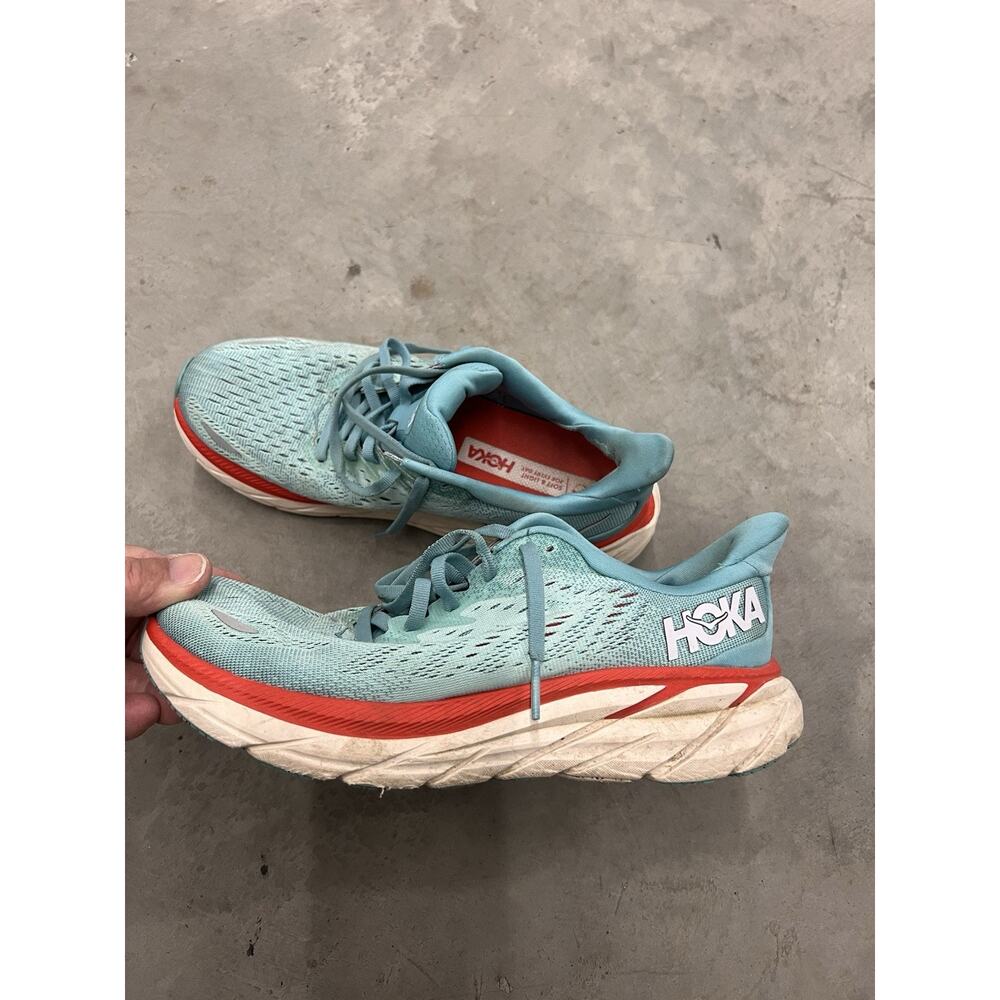 Hoka One One Clifton 8 Aquarelle Womens Shoes Running Walking - Size 7.5B - Picture 7 of 15